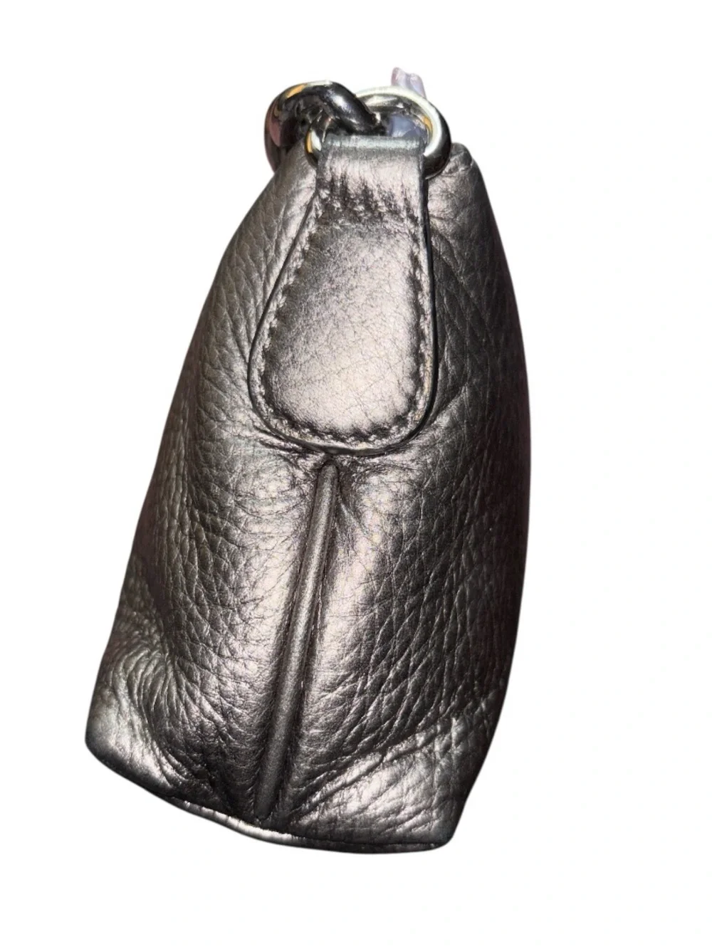 Vintage 2003 Michael Kors Y2K Pebbled Leather Chain Pouchette Mini Bag